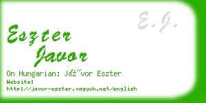 eszter javor business card